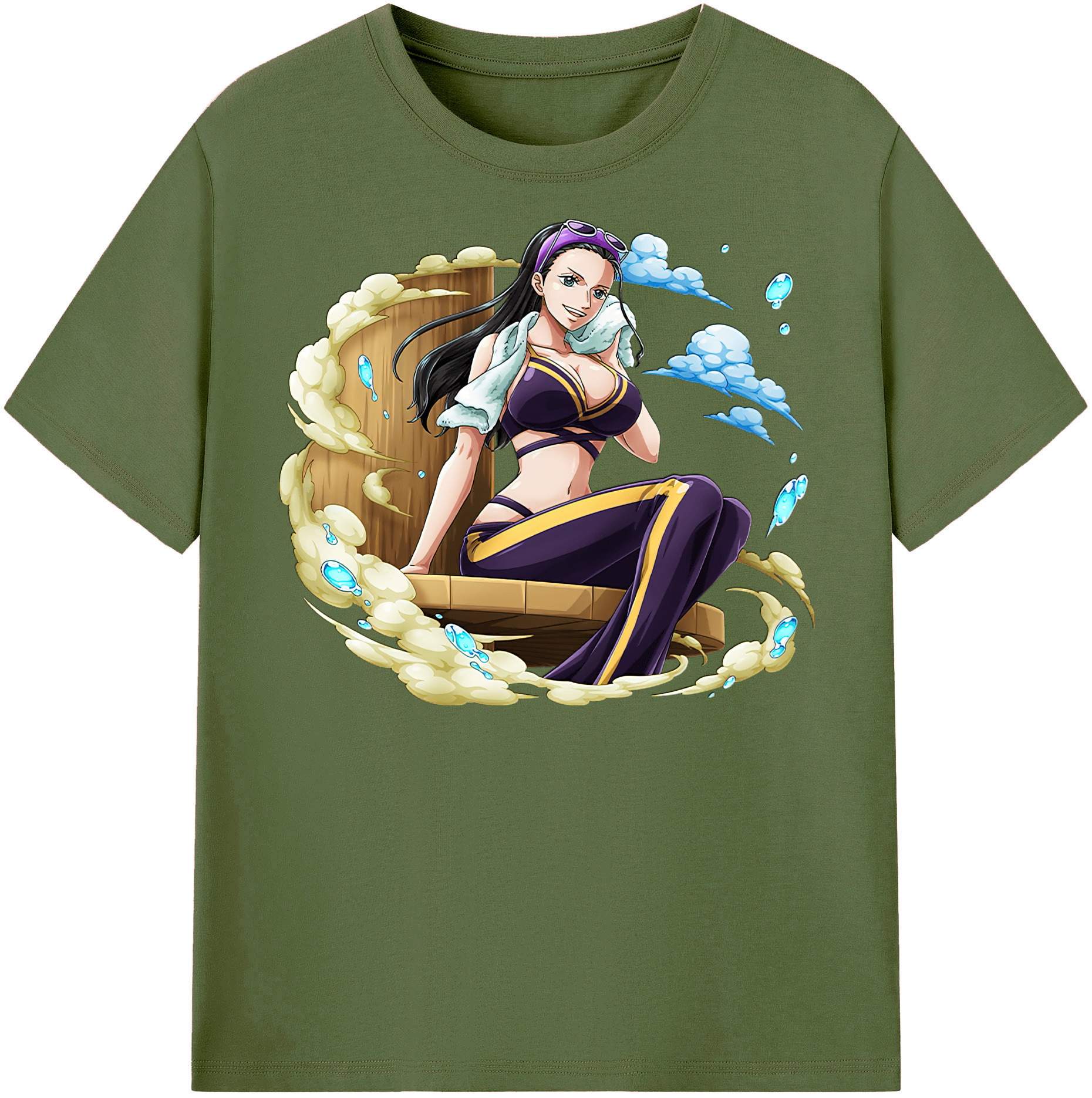 ワンピース ニコ・ロビン ONE PIECE Nico Robin 綿100％半袖Tシャツ（フロントプリント）
